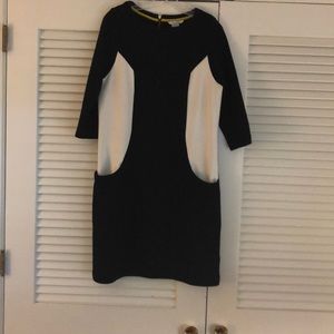 Boden black/cream knit dress